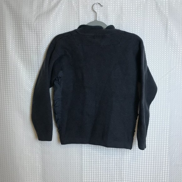 Patagonia Wool 1/4 Zip Sweater Ruched Side XL - Picture 6 of 7